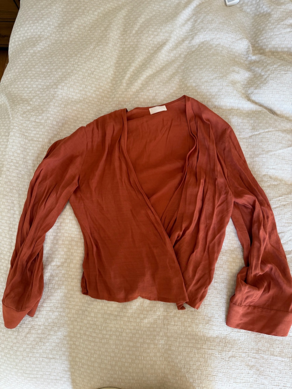 Women's Lightweight Burnt Orange Wrap Top